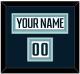 Seattle Nameplate & Number (Shoulder) - Road White - Triple Mat 2