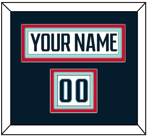 Seattle Nameplate & Number (Shoulder) - Road White - Triple Mat 3