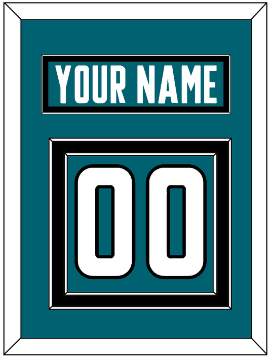 San Jose Nameplate & Number (Back) - Home Teal - Signature Tier 2