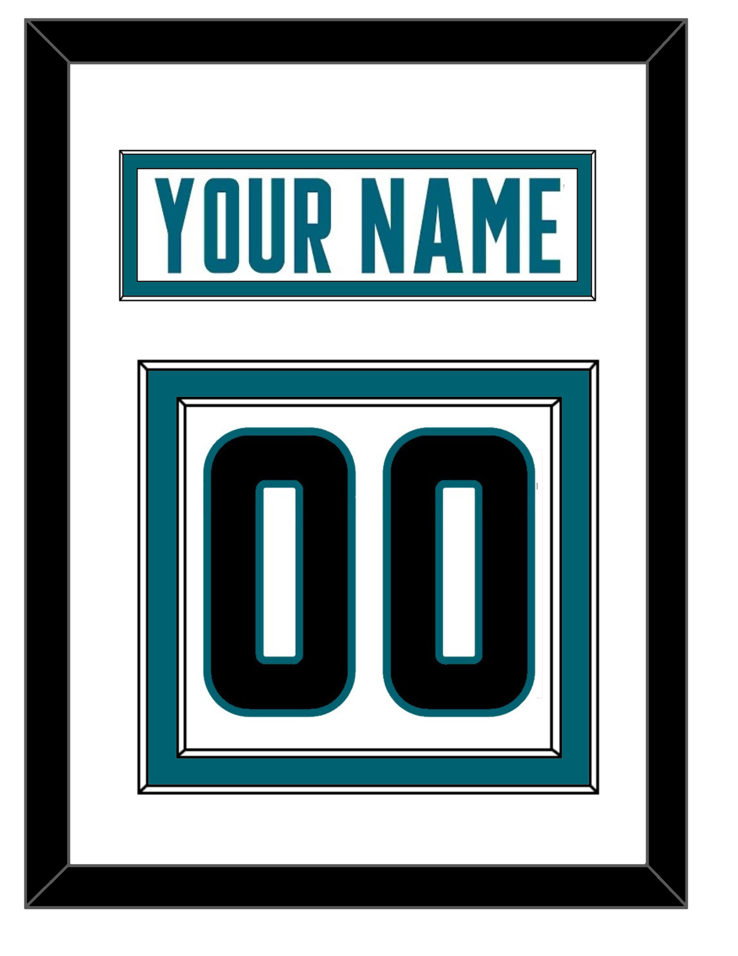 San Jose Nameplate & Number (Back) - Road White - Signature Tier 1
