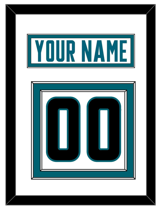 San Jose Nameplate & Number (Back) - Road White - Double Mat 1