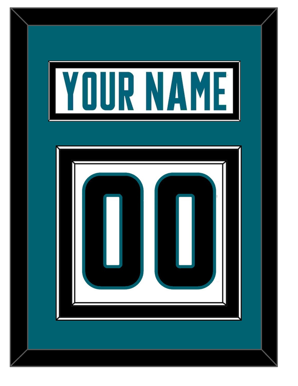 San Jose Nameplate & Number (Back) - Road White - Double Mat 2