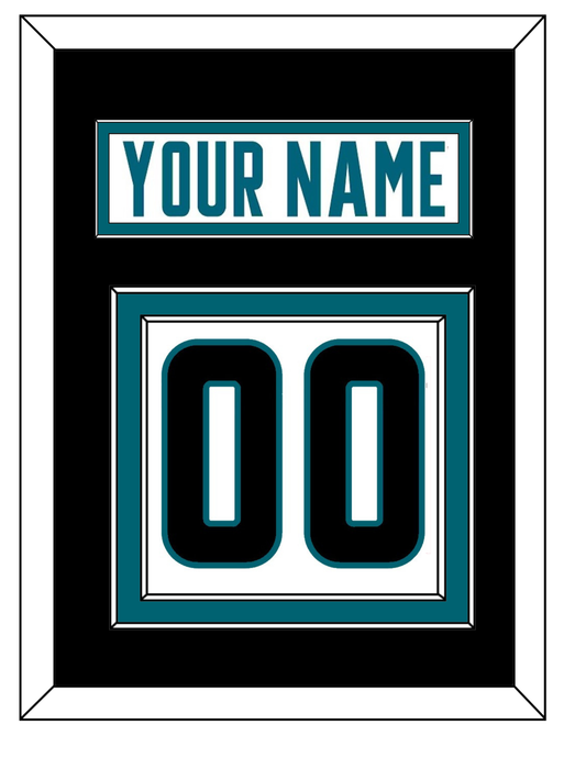 San Jose Nameplate & Number (Back) - Road White - Signature Tier 3