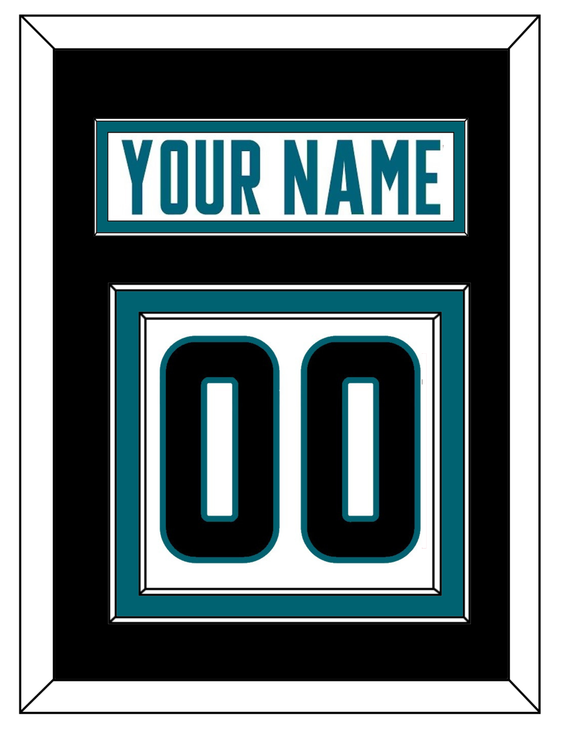 San Jose Nameplate & Number (Back) - Road White - Double Mat 3
