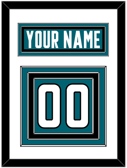 San Jose Nameplate & Number (Back) - Home Teal - Premier Tier 1