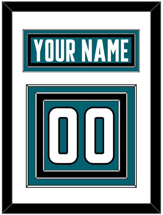 San Jose Nameplate & Number (Back) - Home Teal - Premier Tier 1