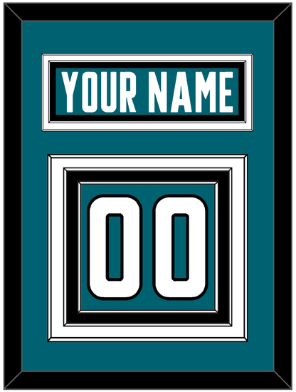 San Jose Nameplate & Number (Back) - Home Teal - Premier Tier 2