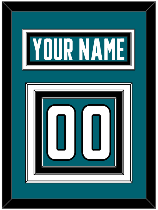 San Jose Nameplate & Number (Back) - Home Teal - Premier Tier 2