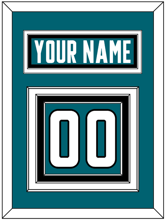 San Jose Nameplate & Number (Back) - Home Teal - Premier Tier 2