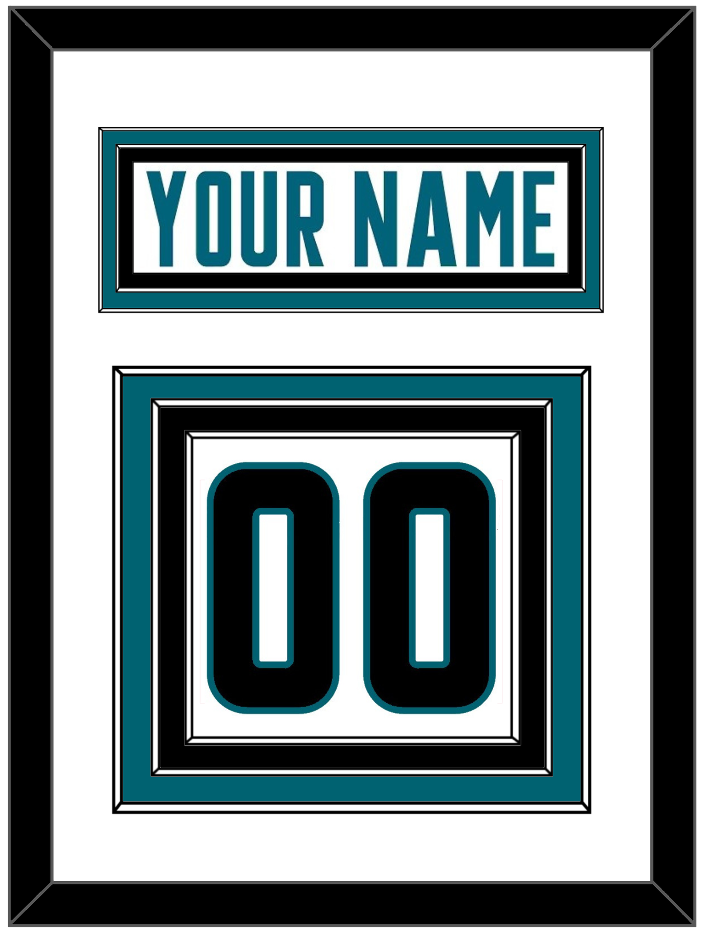 San Jose Nameplate & Number (Back) - Road White - Premier Tier 1
