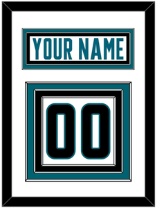 San Jose Nameplate & Number (Back) - Road White - Triple Mat 1