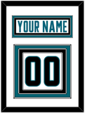 San Jose Nameplate & Number (Back) - Road White - Triple Mat 1