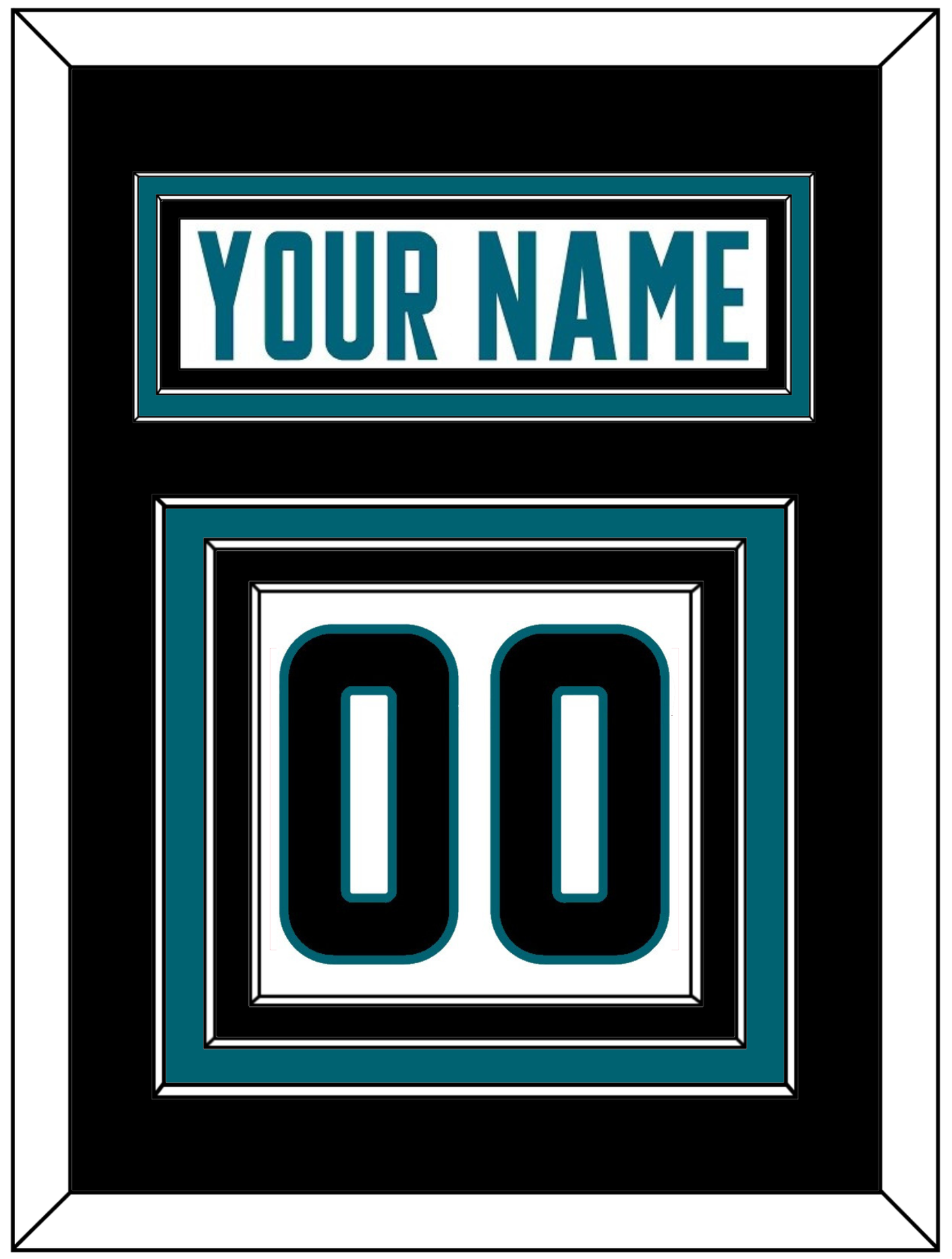San Jose Nameplate & Number (Back) - Road White - Premier Tier 3