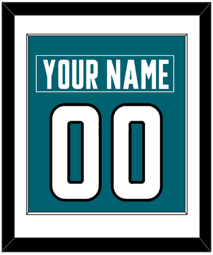 San Jose Nameplate & Number (Back) Combined - Home Teal - Essential Tier 1