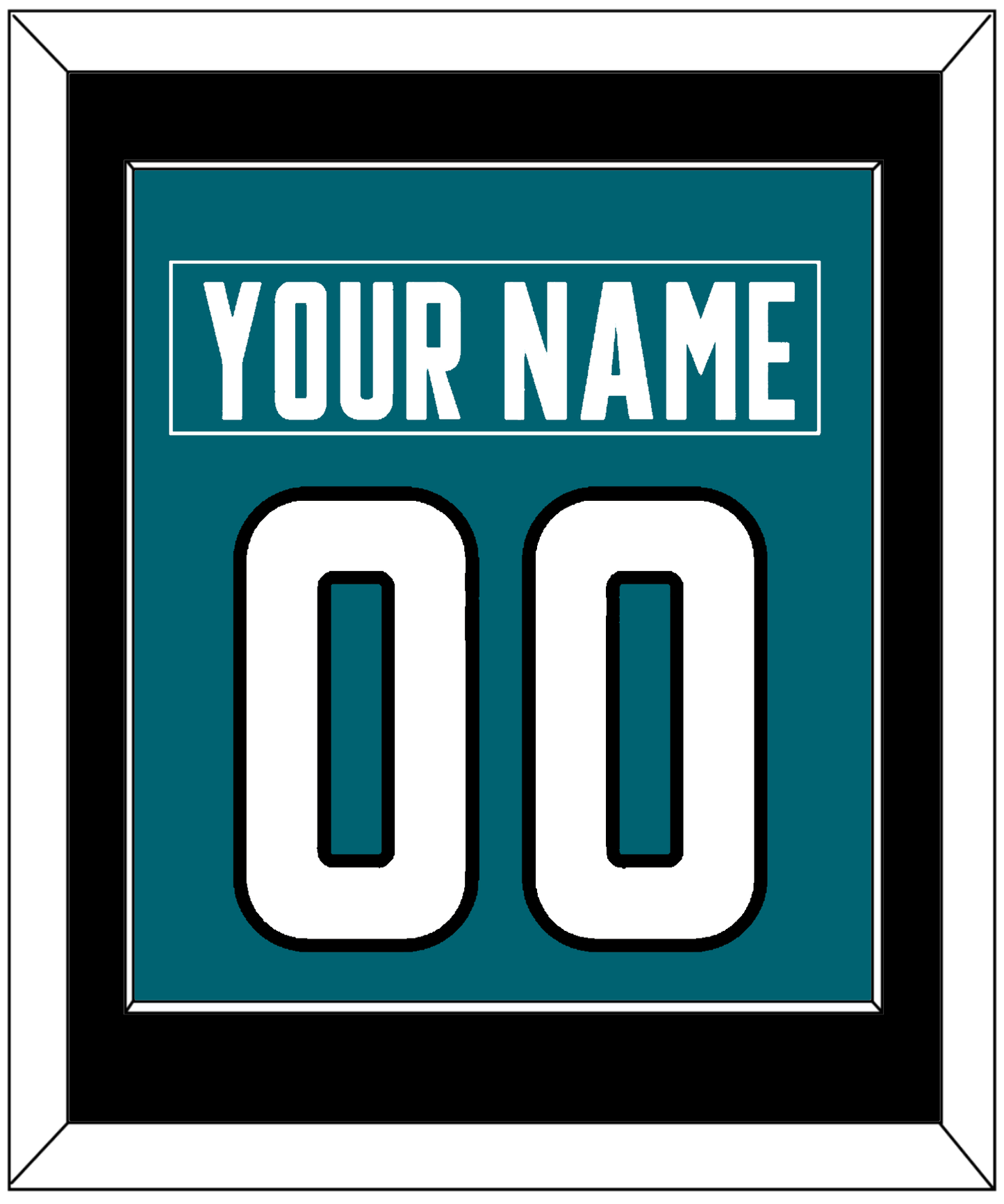 San Jose Nameplate & Number (Back) Combined - Home Teal - Essential Tier 2