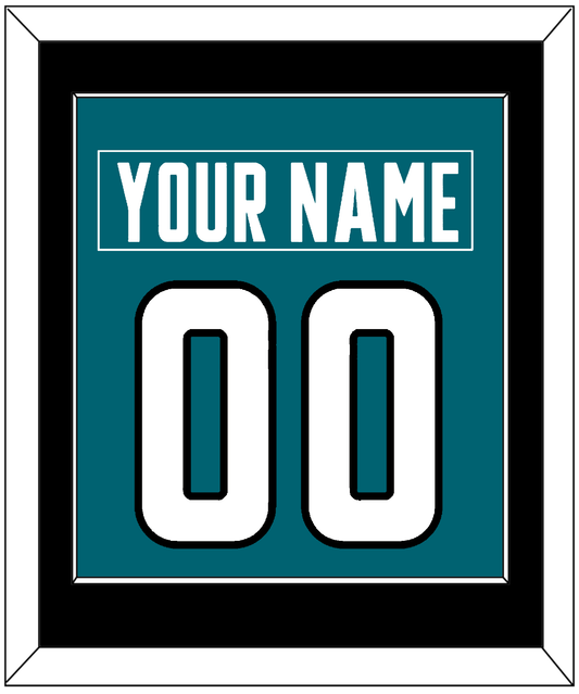 San Jose Nameplate & Number (Back) Combined - Home Teal - Essential Tier 2