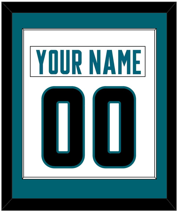 San Jose Nameplate & Number (Back) Combined - Road White - Single Mat 1