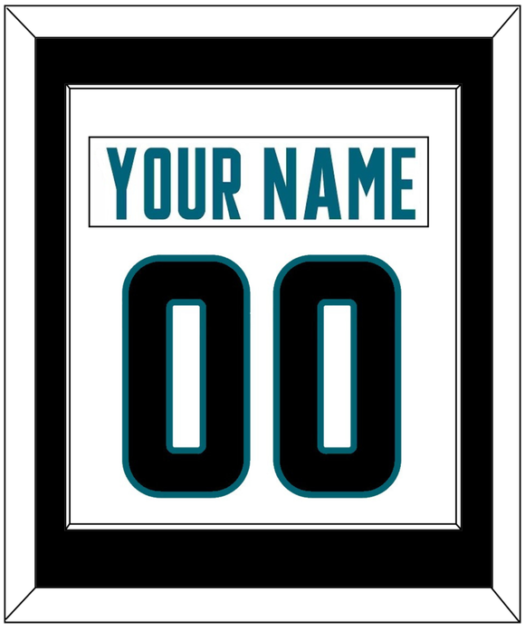 San Jose Nameplate & Number (Back) Combined - Road White - Single Mat 2