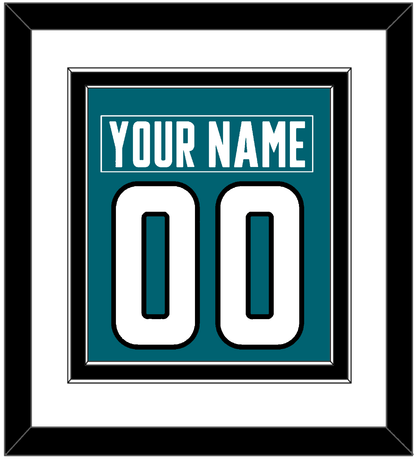 San Jose Nameplate & Number (Back) Combined - Home Teal - Signature Tier 1