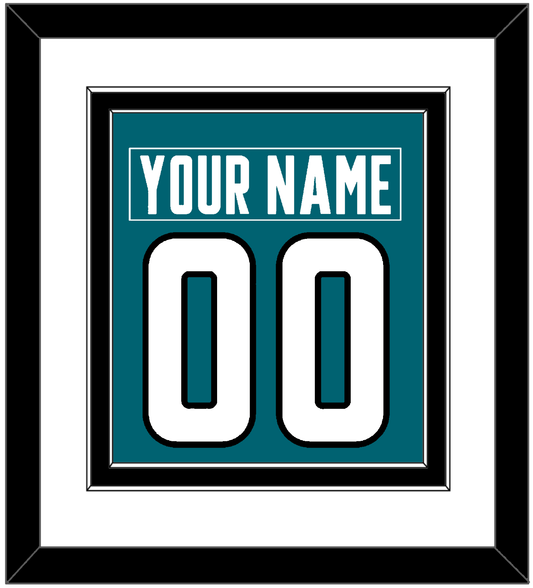 San Jose Nameplate & Number (Back) Combined - Home Teal - Signature Tier 1