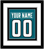 San Jose Nameplate & Number (Back) Combined - Home Teal - Double Mat 1