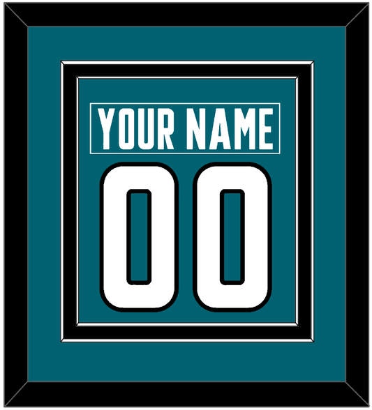 San Jose Nameplate & Number (Back) Combined - Home Teal - Signature Tier 2