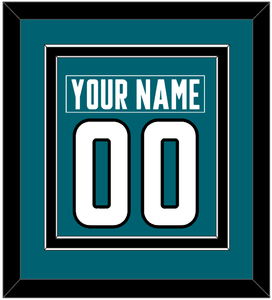 San Jose Nameplate & Number (Back) Combined - Home Teal - Double Mat 2