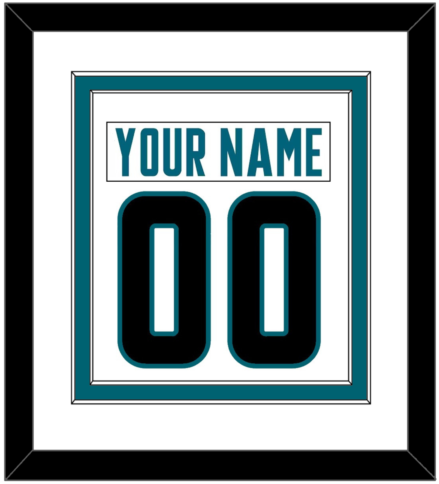 San Jose Nameplate & Number (Back) Combined - Road White - Signature Tier 1