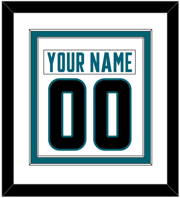 San Jose Nameplate & Number (Back) Combined - Road White - Double Mat 1
