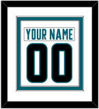 San Jose Nameplate & Number (Back) Combined - Road White - Double Mat 1