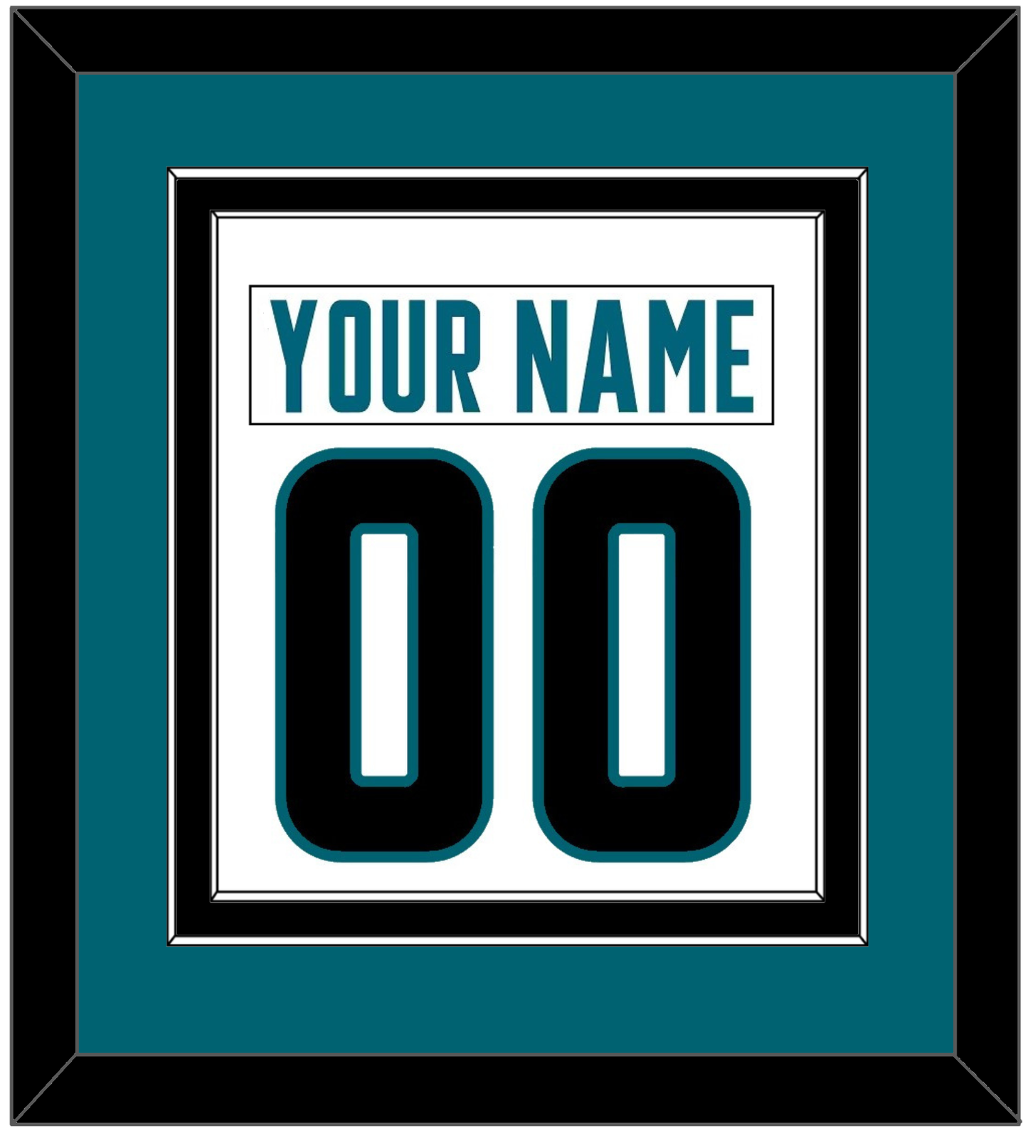 San Jose Nameplate & Number (Back) Combined - Road White - Signature Tier 2