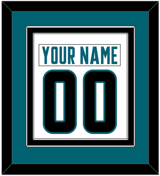 San Jose Nameplate & Number (Back) Combined - Road White - Signature Tier 2