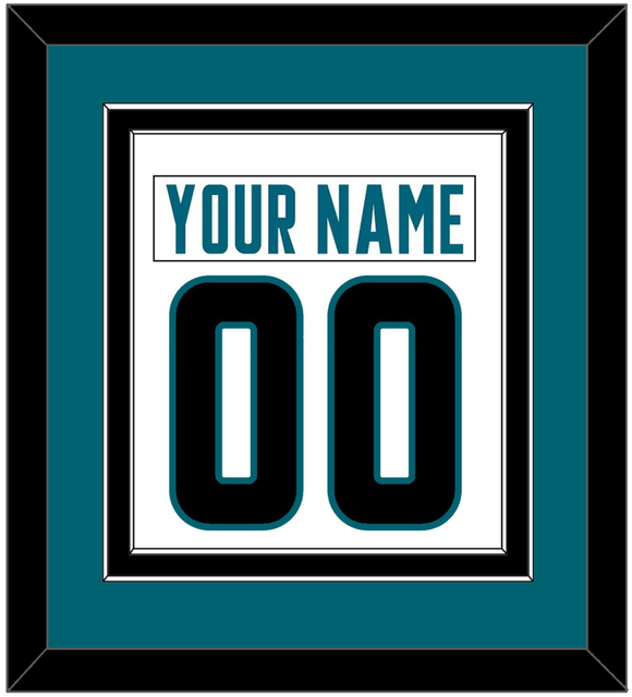 San Jose Nameplate & Number (Back) Combined - Road White - Double Mat 2