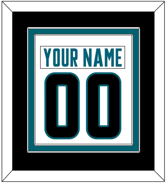 San Jose Nameplate & Number (Back) Combined - Road White - Signature Tier 3