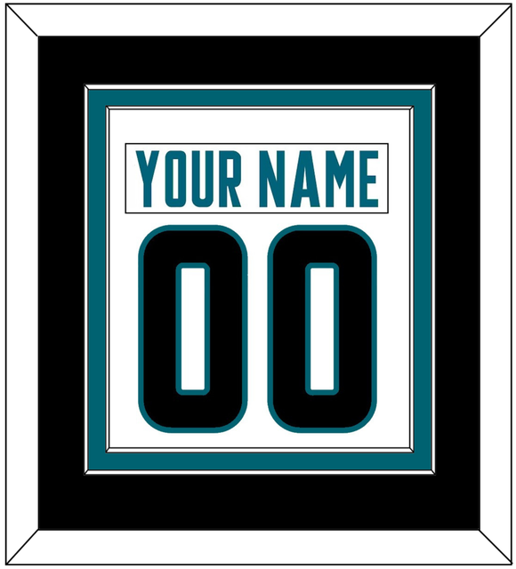 San Jose Nameplate & Number (Back) Combined - Road White - Double Mat 3