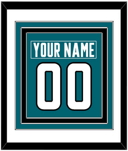 San Jose Nameplate & Number (Back) Combined - Home Teal - Premier Tier 1
