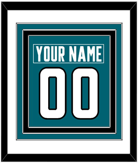 San Jose Nameplate & Number (Back) Combined - Home Teal - Premier Tier 1