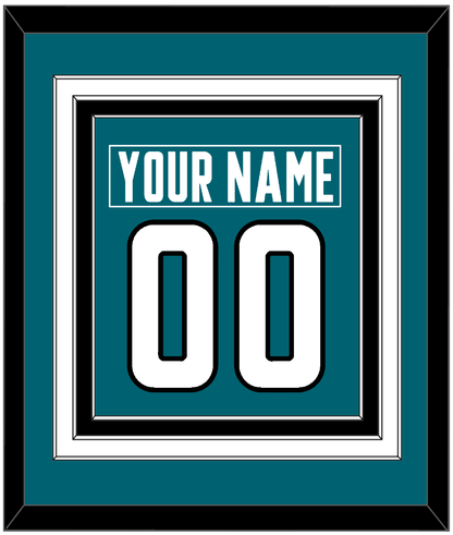 San Jose Nameplate & Number (Back) Combined - Home Teal - Premier Tier 2