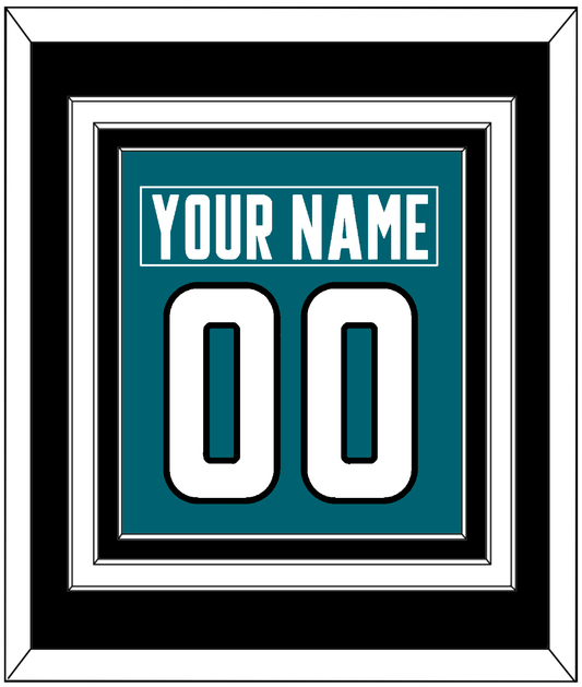 San Jose Nameplate & Number (Back) Combined - Home Teal - Premier Tier 3