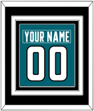 San Jose Nameplate & Number (Back) Combined - Home Teal - Triple Mat 3