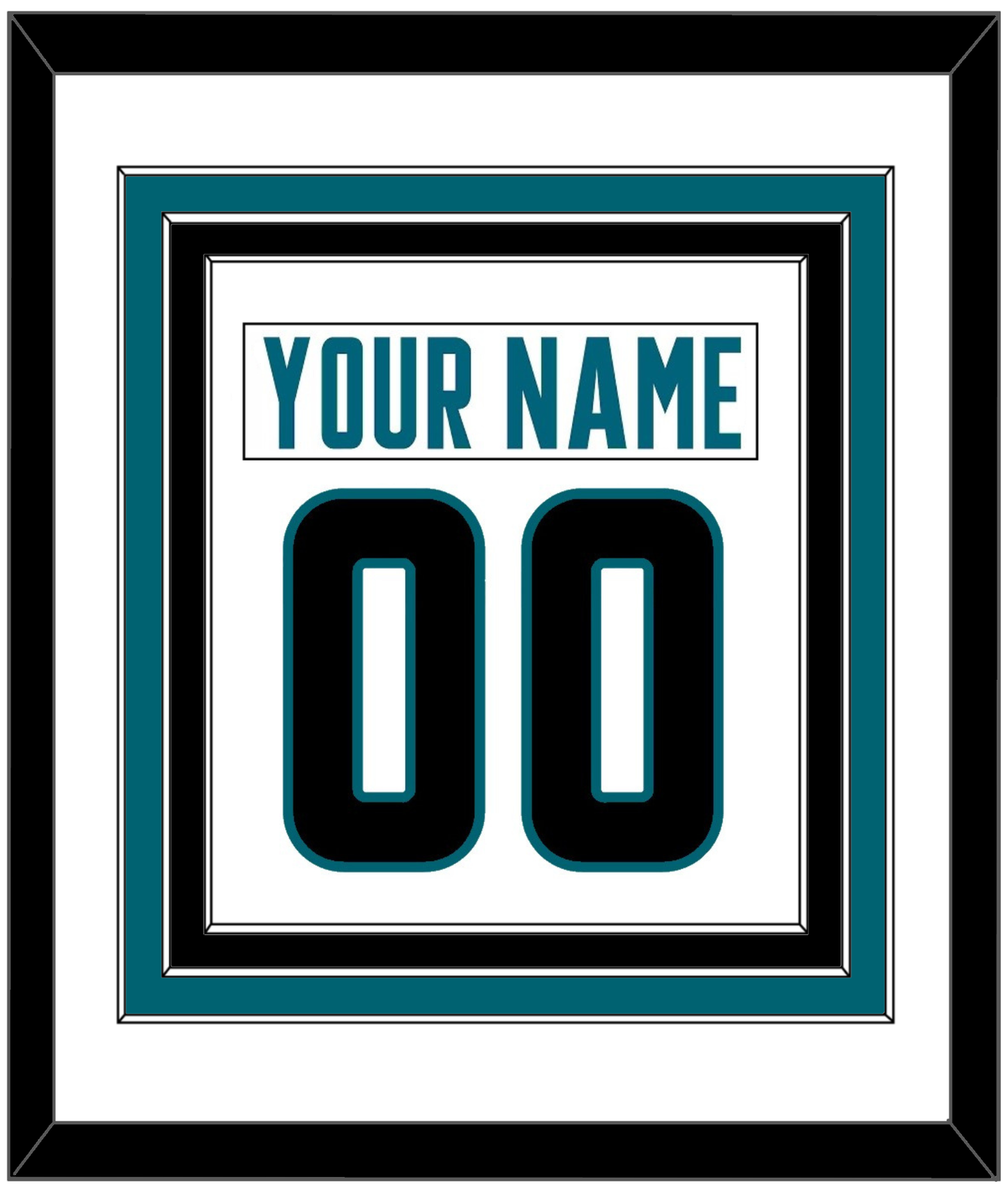 San Jose Nameplate & Number (Back) Combined - Road White - Premier Tier 1