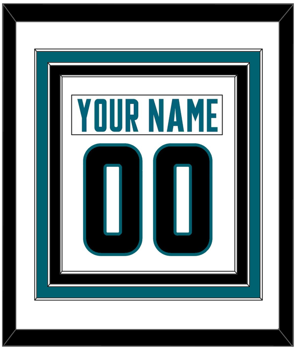 San Jose Nameplate & Number (Back) Combined - Road White - Triple Mat 1