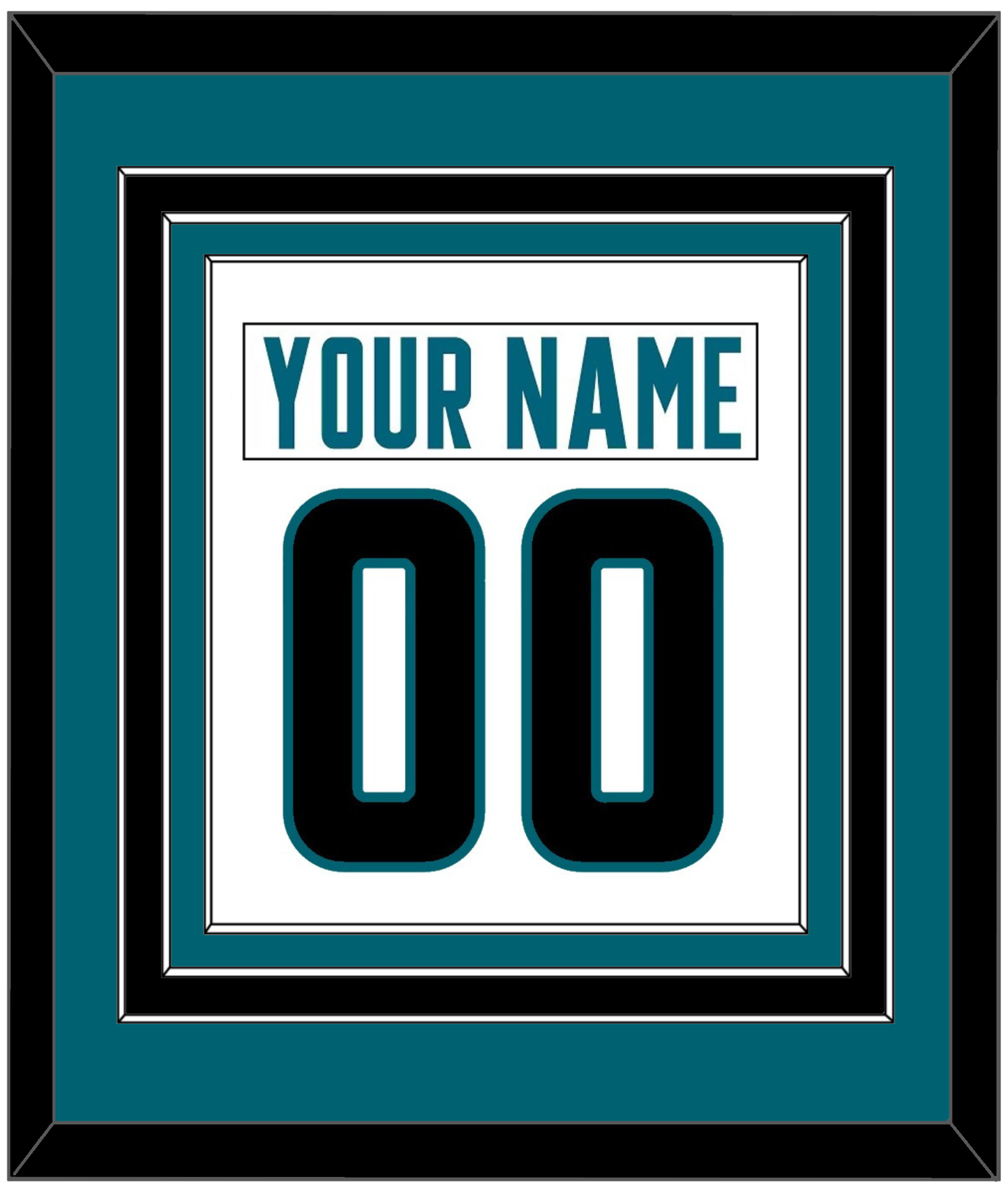 San Jose Nameplate & Number (Back) Combined - Road White - Premier Tier 2
