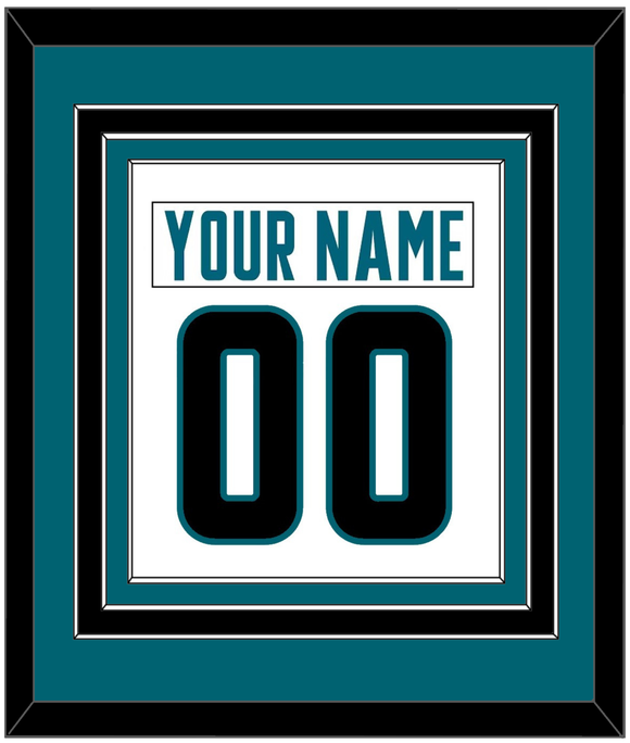 San Jose Nameplate & Number (Back) Combined - Road White - Triple Mat 2