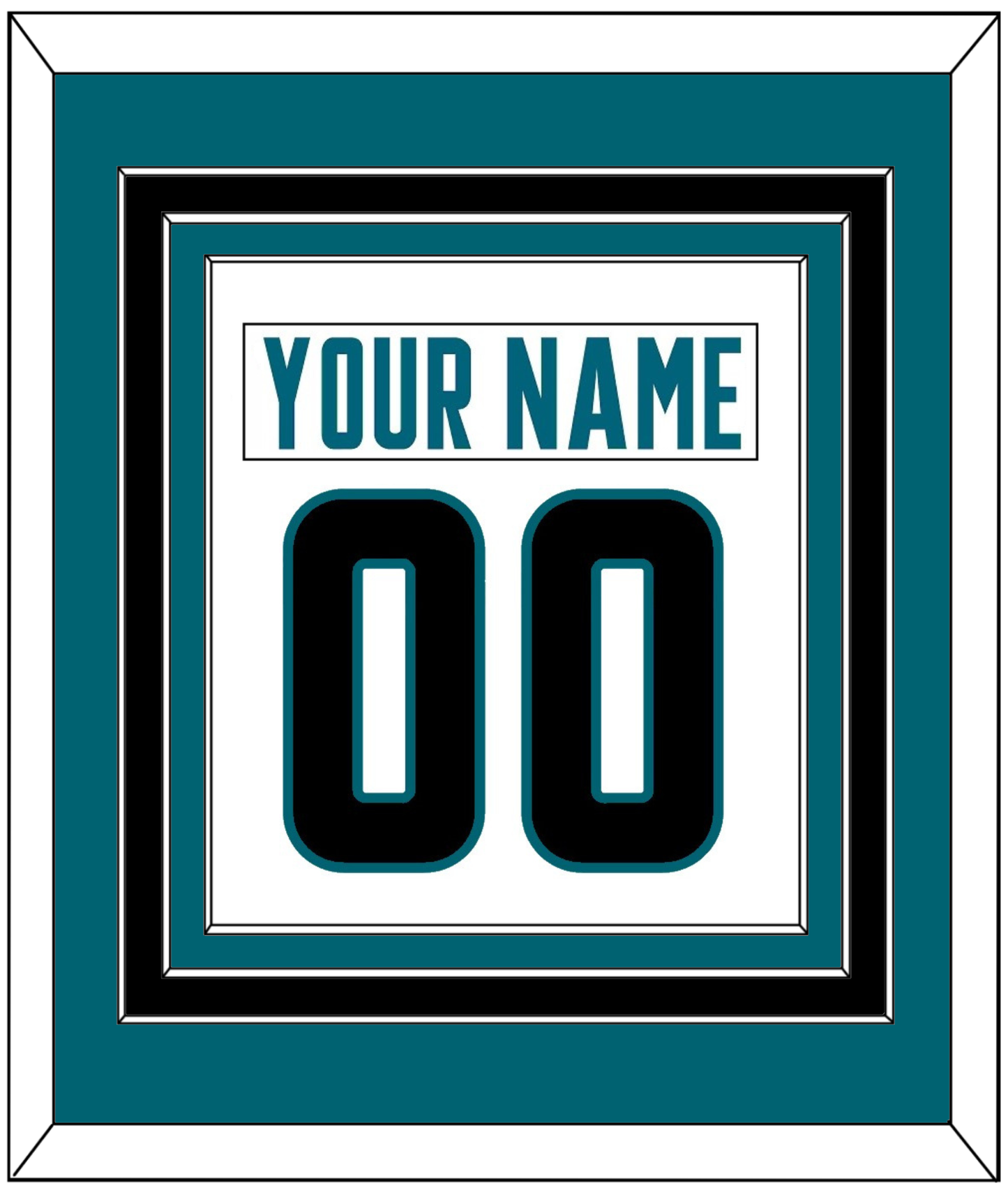 San Jose Nameplate & Number (Back) Combined - Road White - Premier Tier 2