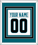 San Jose Nameplate & Number (Back) Combined - Road White - Triple Mat 2