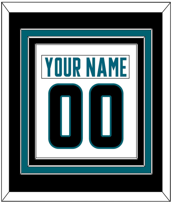 San Jose Nameplate & Number (Back) Combined - Road White - Triple Mat 3
