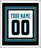 San Jose Nameplate & Number (Back) Combined - Road White - Triple Mat 3