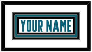 San Jose Nameplate - Road White - Triple Mat 1