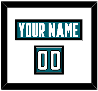 San Jose Nameplate & Number (Shoulder) - Home Teal - Signature Tier 1